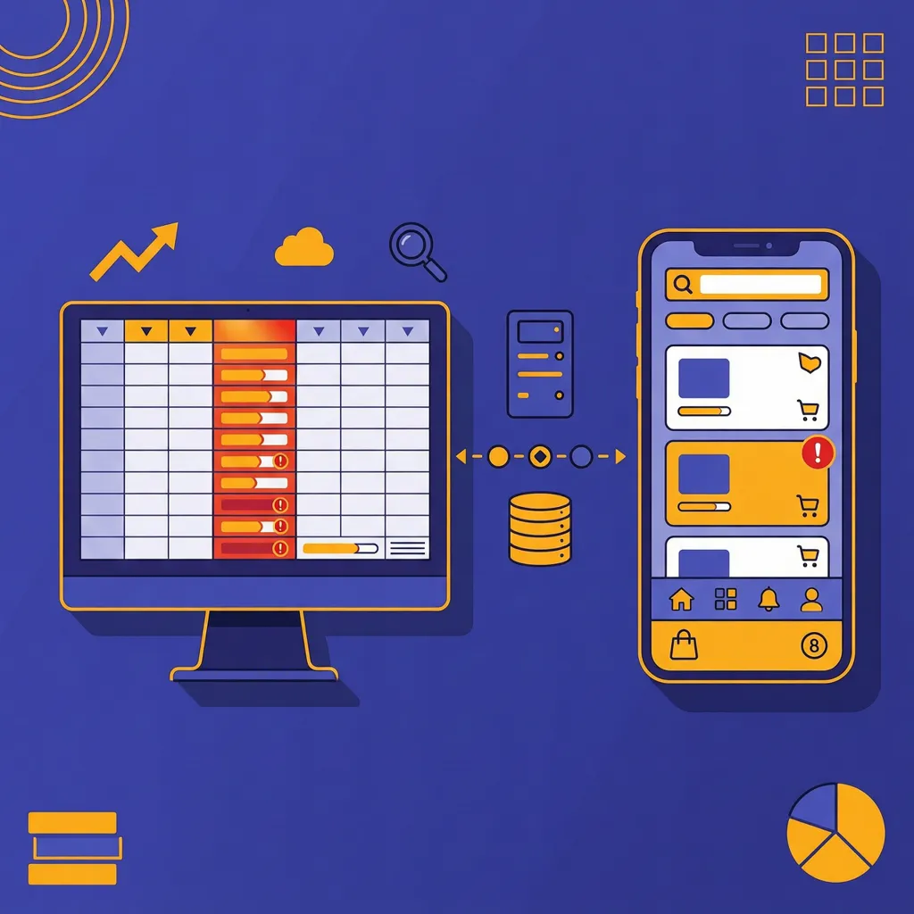 File Excel tính tồn khả dụng với cảnh báo màu đỏ khi hết hàng