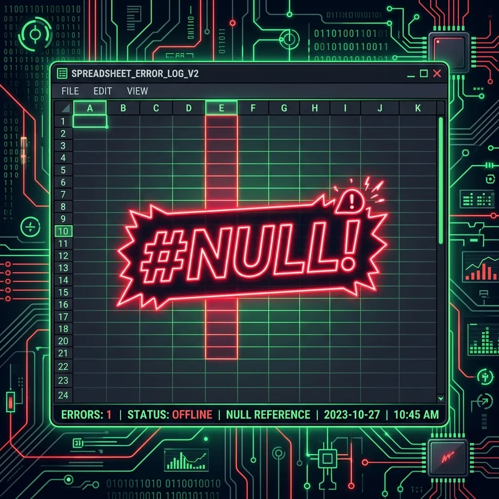 Cách sửa lỗi #NULL! trong Excel do sai toán tử khoảng trắng