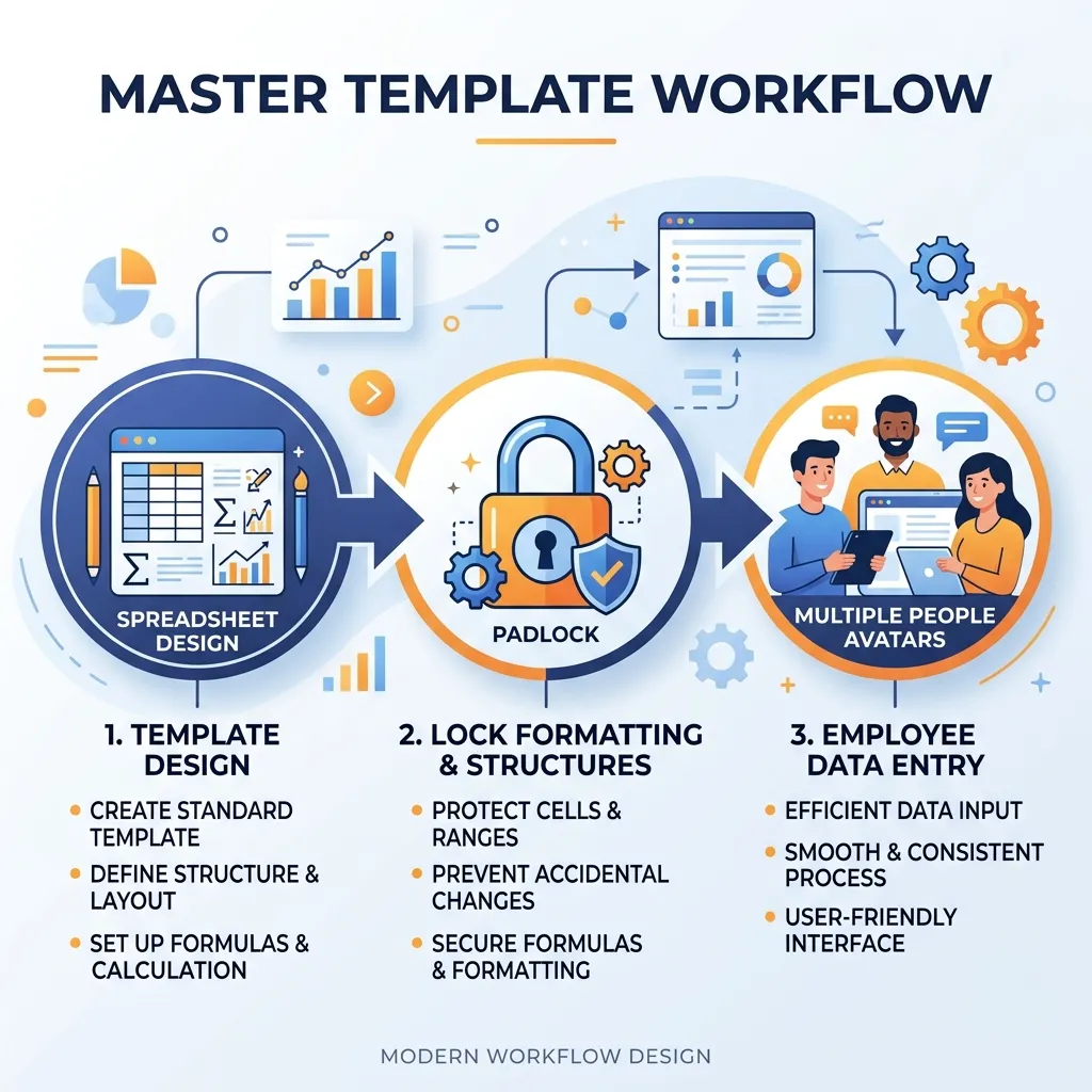 Quy trình triển khai file template master chuẩn hóa