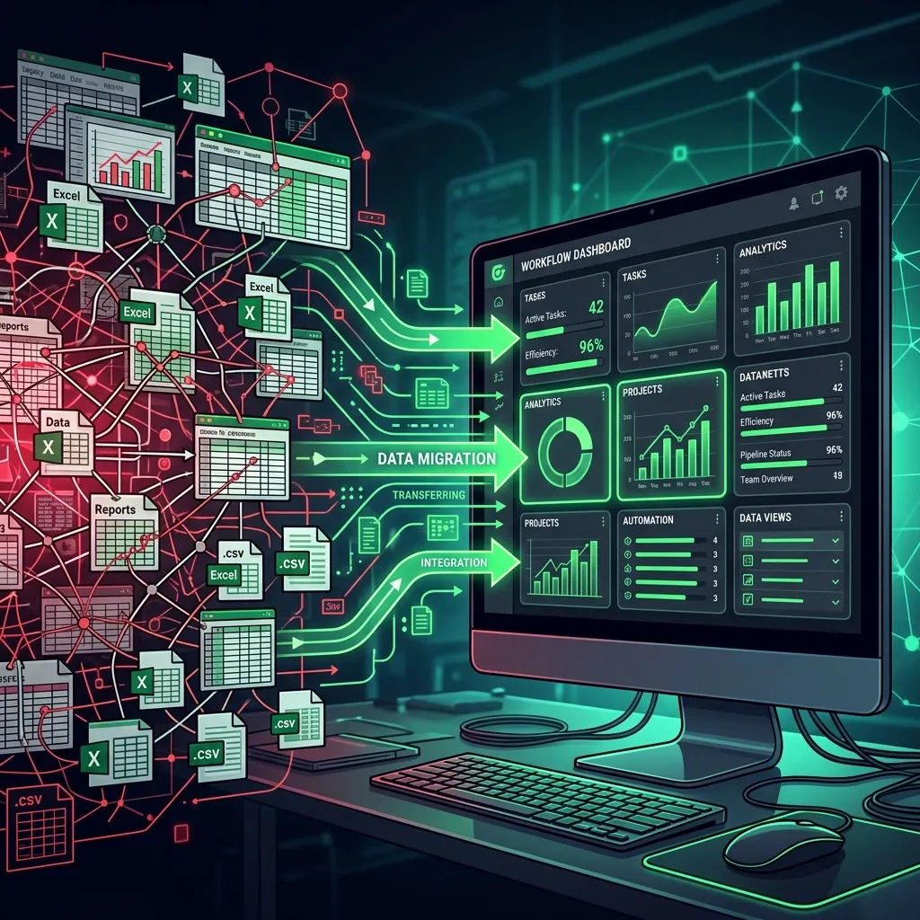 chuyển đổi hệ thống file excel lên web app nội bộ quản lý tinh gọn