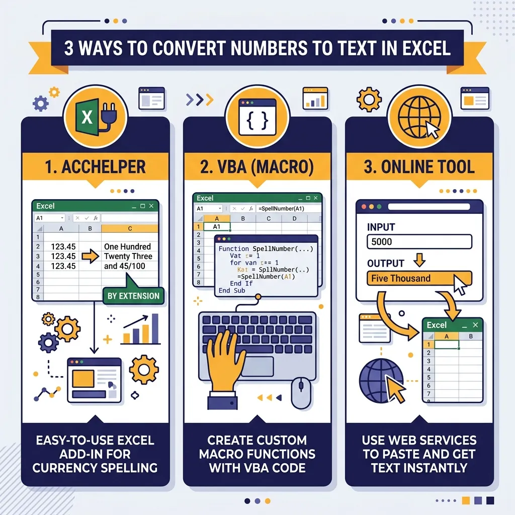 3 cách đổi số thành chữ trong Excel