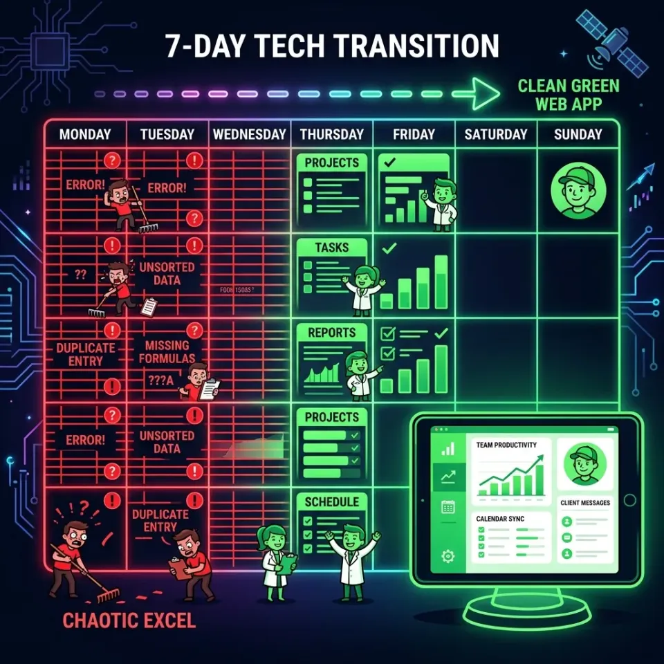 Hành trình 7 ngày từ Excel rời rạc đến web app hoàn chỉnh