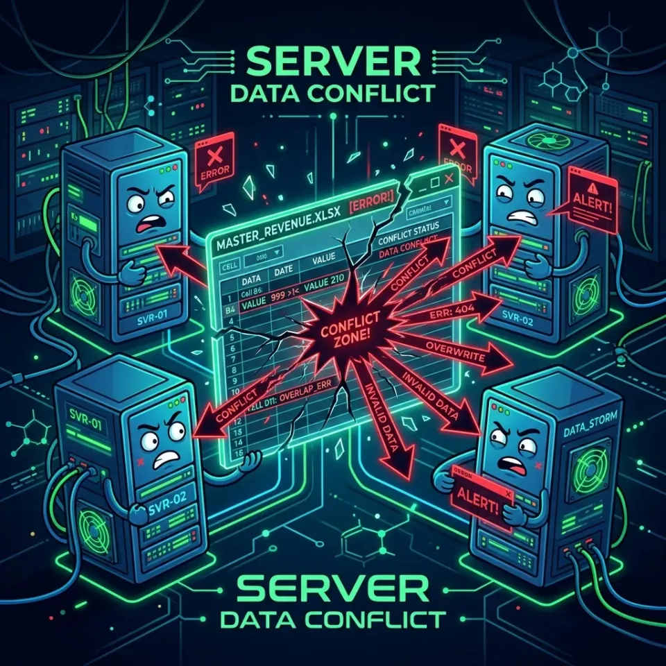 Xung đột chia sẻ file excel qua mạng nội bộ LAN
