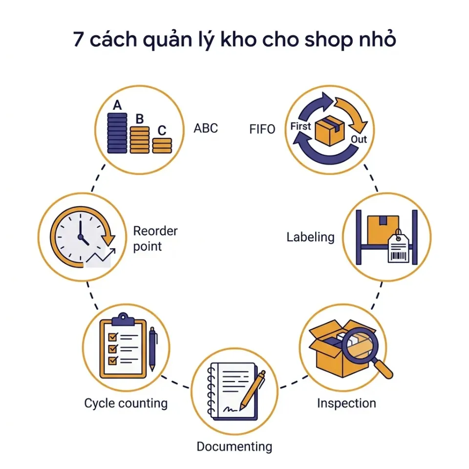 7 cách quản lý kho hiệu quả cho cửa hàng nhỏ
