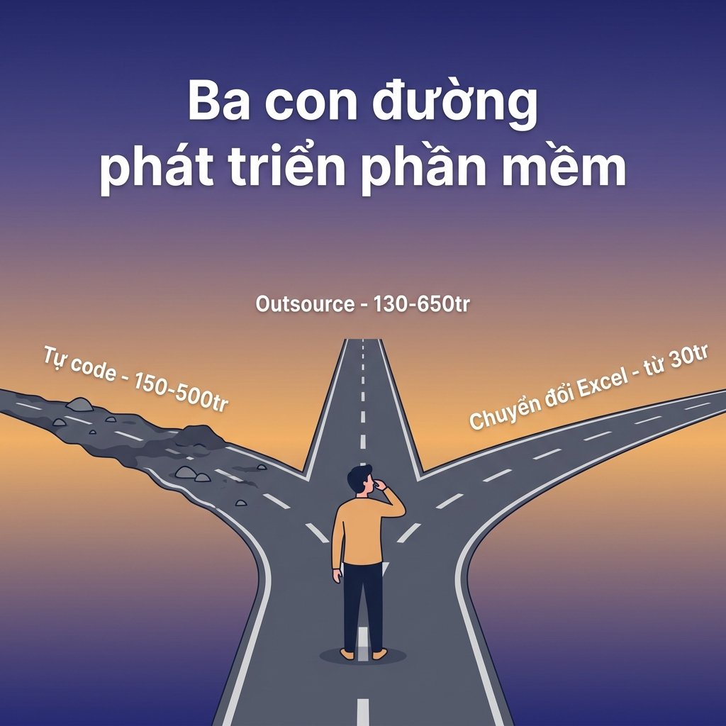 Ba con đường rẽ nhánh phát triển phần mềm